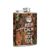 深いウッズカモフ保ラージコルムがあなたのテキストを持つ フラスク (右)