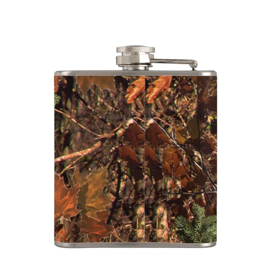 深いウッズカモフ保ラージコルムがあなたのテキストを持つ フラスク (裏面)