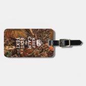 深いウッズカモフ保ラージコルムがあなたのテキストを持つ ラゲッジタグ (正面横)