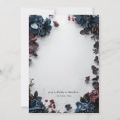 深いウッドランドロマ結婚ンス 招待状 (裏面)