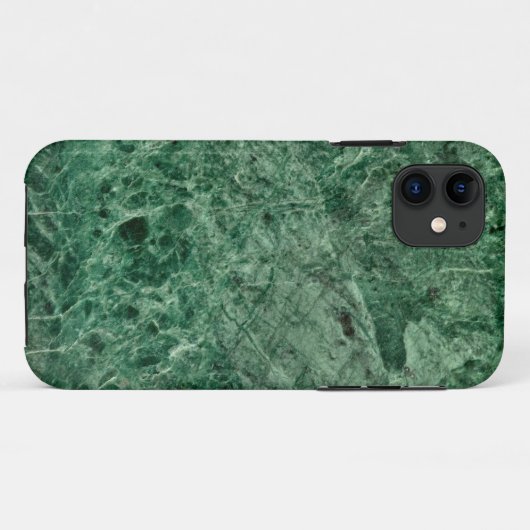 深いエメラルドグリーン大理石エレガント石、上品 Case-Mate iPhoneケース (裏面(横))