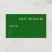 深いエメラルドグリーン 名刺 (裏面)