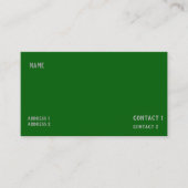 深いエメラルドグリーン 名刺 (正面)