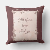 深いエレガントさくらんぼレッドスパークルフレームバレンタイン クッション (裏面)