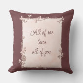 深いエレガントさくらんぼレッドスパークルフレームバレンタイン クッション (正面)