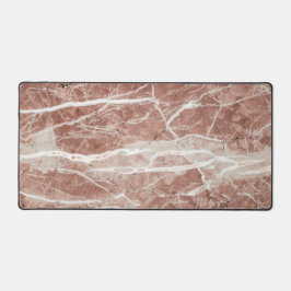 深いエレガントバラとホワイトマーブル デスクマット
