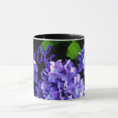 深いエレガント紫花模様 マグカップ (中央)