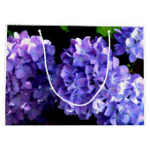 深いエレガント紫花模様 ラージペーパーバッグ (裏面)