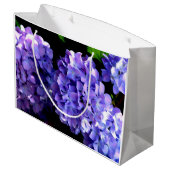 深いエレガント紫花模様 ラージペーパーバッグ (裏面アングル)