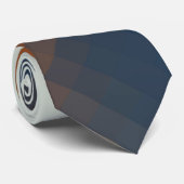 深いオレンジとダークグレー ネクタイ (ロール)