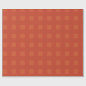 深いオレンジバッファロープレイドラッピング紙 ラッピングペーパー (フラット)