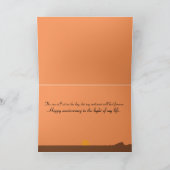 深いオレンジ日没|の挨拶状 カード (内部)