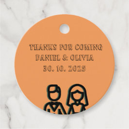 深いオレン結婚ジュ フェイバータグ