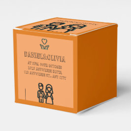 深いオレン結婚ジュ フェイバーボックス