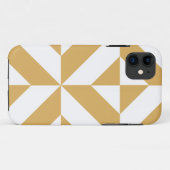 深いカッコいい金ゴールド幾何学的Decoキューブパターン Case-Mate iPhoneケース (裏面(横))