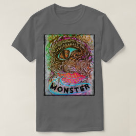深いカラフルシーモンスターアートペンスケッチTシャツ Tシャツ