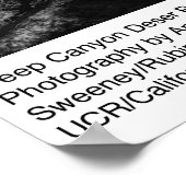 深いキャニオンデザートリサーチステーションバイアンセルアダムス ポスター (角)