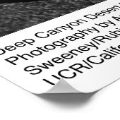 深いキャニオンデザートリサーチステーションバイアンセルアダムス ポスター (角)