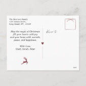 深いクリムゾン:ボウ&ツリーズドールズホリデーハガキ シーズンポストカード (裏面)