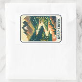 深いクリークアイダホカラーズ 長方形シール (バッグ)