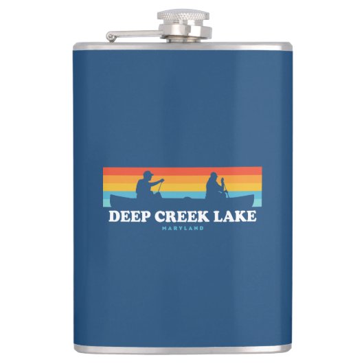 深いクリークレイクメリーランドカヌー フラスク (正面)