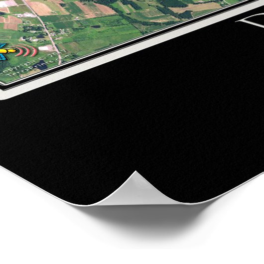 深いクリークレイクメリーランド衛星ポスターマップ ポスター (角)