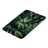 深いグリーンジャングルリーフ マグネット (左側)