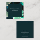 深いグリーンフローラ名刺 スクエア名刺 (正面/裏面)