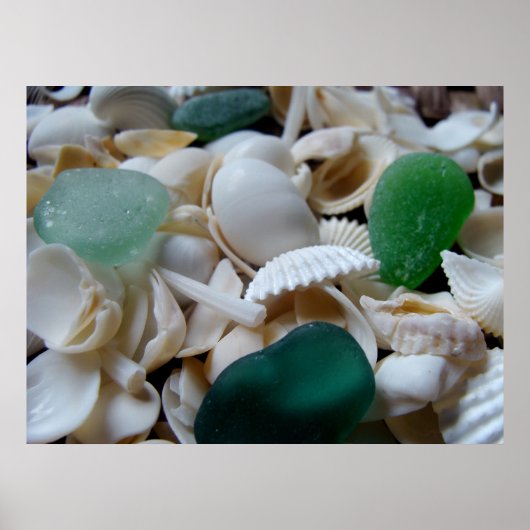 深いグリーンプリント ポスター (正面)