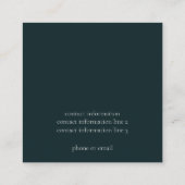 深いグリーン名刺 スクエア名刺 (裏面)