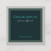 深いグリーン名刺 スクエア名刺 (正面)