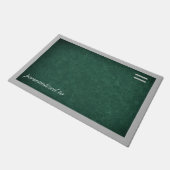 深いグリーン(グレー縁どカスタム) ドアマット (アングル)