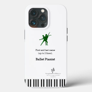 深いグリーンI PDDバレエピアニスト iPhone 13 PROケース