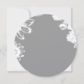 深いグレイ&ライムヴィンテージフラワー結婚式招待状 招待状 (裏面)