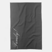 深いグレーミックスキッチンハンドタオル キッチンタオル (縦)