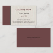 深いコーヒープロフェッショナルエレガントモダン 名刺 (正面/裏面)