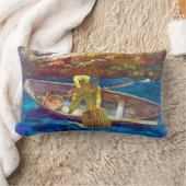 深いコーブロブスターマンコースタルフィッシャーマン ランバークッション (ブランケット)