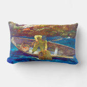 深いコーブロブスターマンコースタルフィッシャーマン ランバークッション (正面)