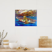 深いコーブロブスターマンN. C. Wyeth ca. 1938 ポスター (キッチン)