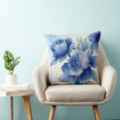 深いサファイアブルーウォーター色 クッション (椅子)