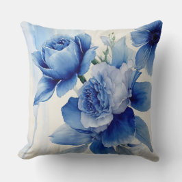 深いサファイアブルーウォーター色 クッション