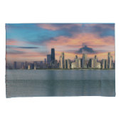 深いサンセットオーバーシカゴ 枕カバー (正面右)