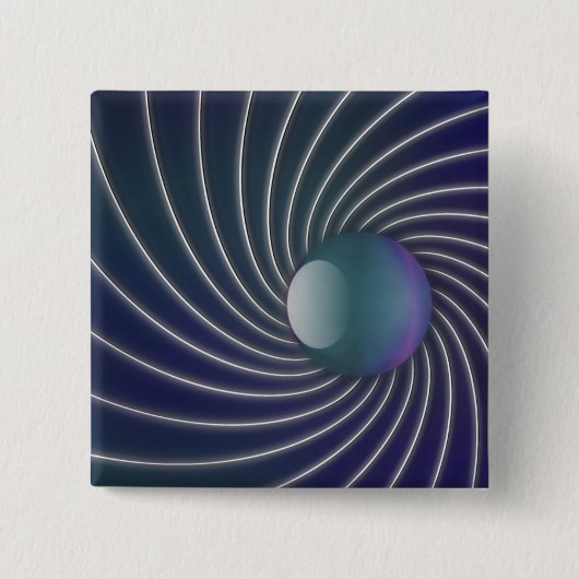 深いシーらせん状ボタン 缶バッジ (正面)