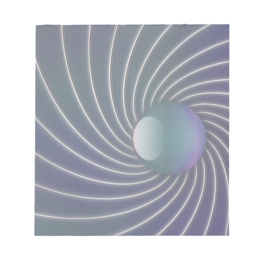 深いシーらせん状メモ帳 ノートパッド (正面)