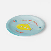 深いシーイエローサブマリン ペーパープレート (アングル)