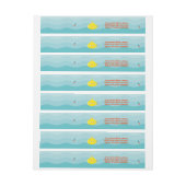 深いシーイエローサブマリン ラップアラウンド宛名ラベル (シート)