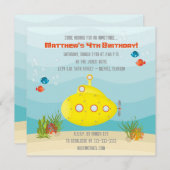 深いシーイエローサブマリン 招待状 (正面/裏面)