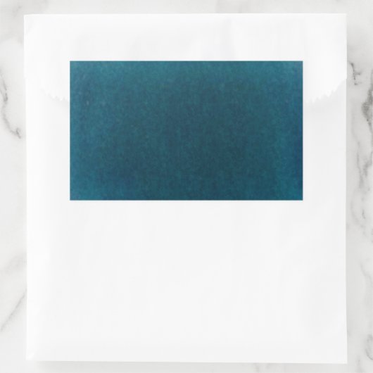 深いシーウォーター色 – 濃いティール（緑がかった色）ブルーとアクア 長方形シール (バッグ)