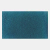 深いシーウォーター色 – 濃いティール（緑がかった色）ブルーとアクア 長方形シール (正面)