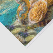 深いシーコラール、空想的なシーホースの夢 薄葉紙 (詳細)